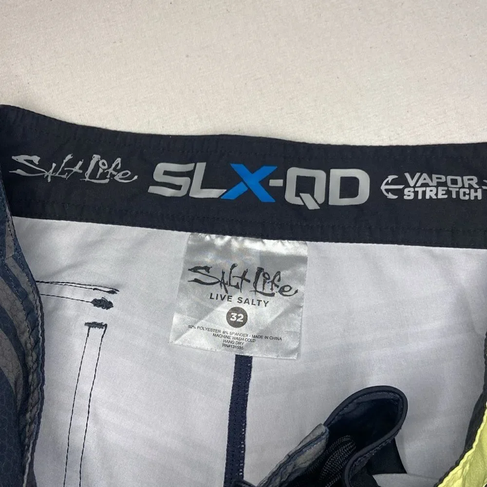Salt life swim trunks Size 32 SLX-QD vapor stretch
